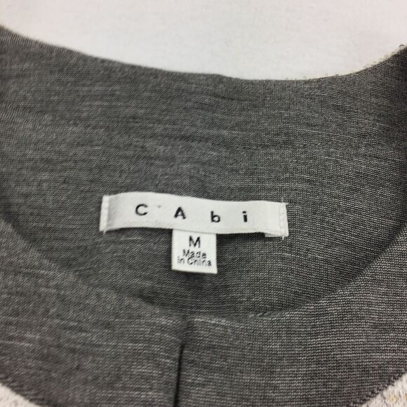 Cabi Shrunken Knit Moto Jacket Size Medium Womens Gray Layering M Style 211 - Picture 3 of 7